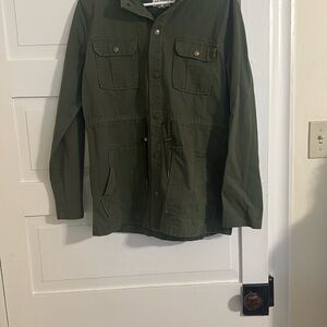 Arizona Jean Co Olive Green Button Up Jacket